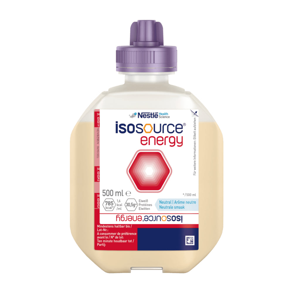 Flasche Isosource Energy (500 ml) von Nestlé Health Science, neutraler Geschmack