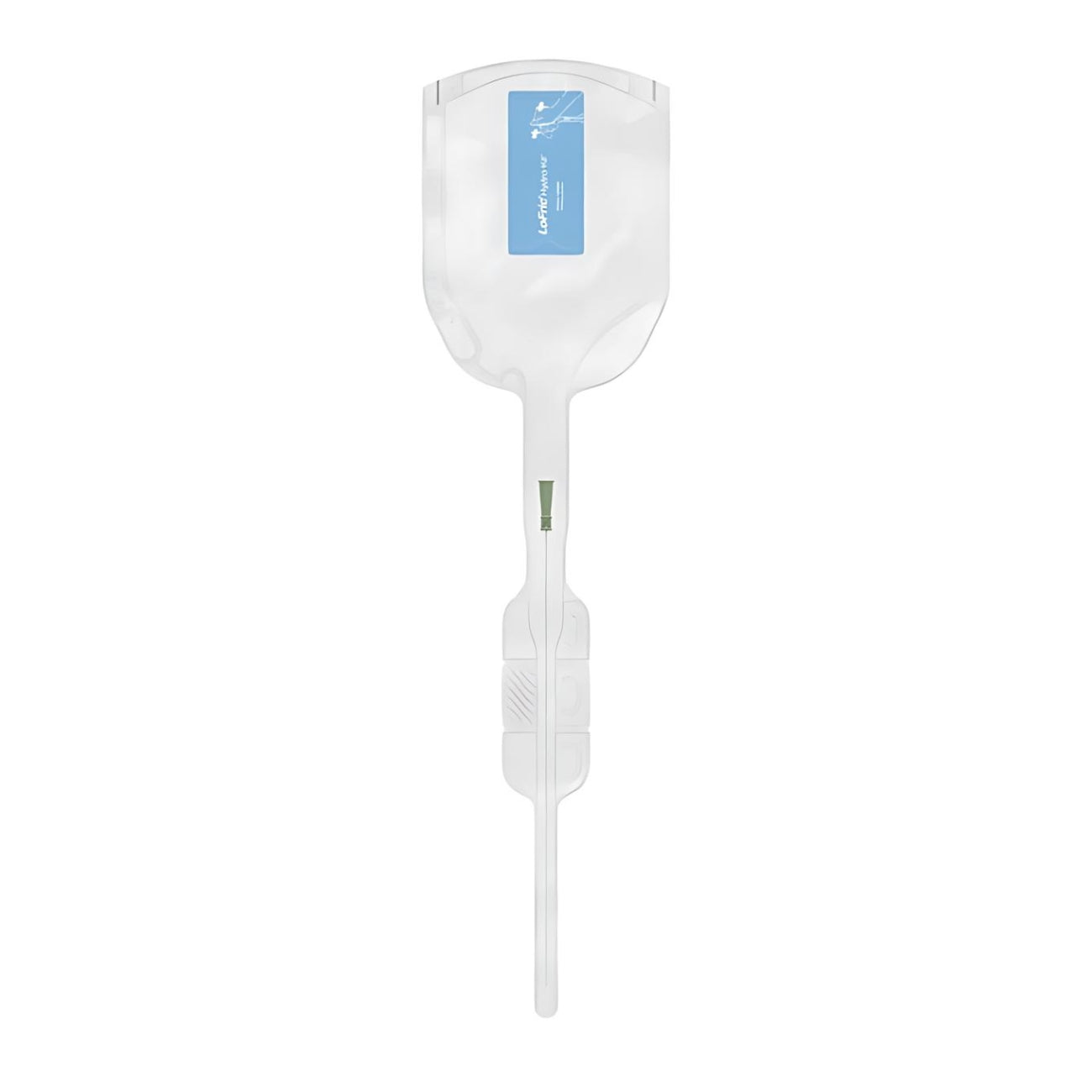 Produktbild des Lofric Hydro Kit Katheters, Typ Nelaton, Größe CH 12, mit einer Länge von 40 cm. Im Vordergrund sind zwei Verpackungen sichtbar, die jeweils ein einzelnes Katheter-Set enthalten. Die Verpackungen sind transparent, was den Blick auf den Katheter im Inneren ermöglicht. Der Katheter ist in einem Formfaktor mit abgerundetem Ende dargestellt, designed für die einfache und hygienische Anwendung.