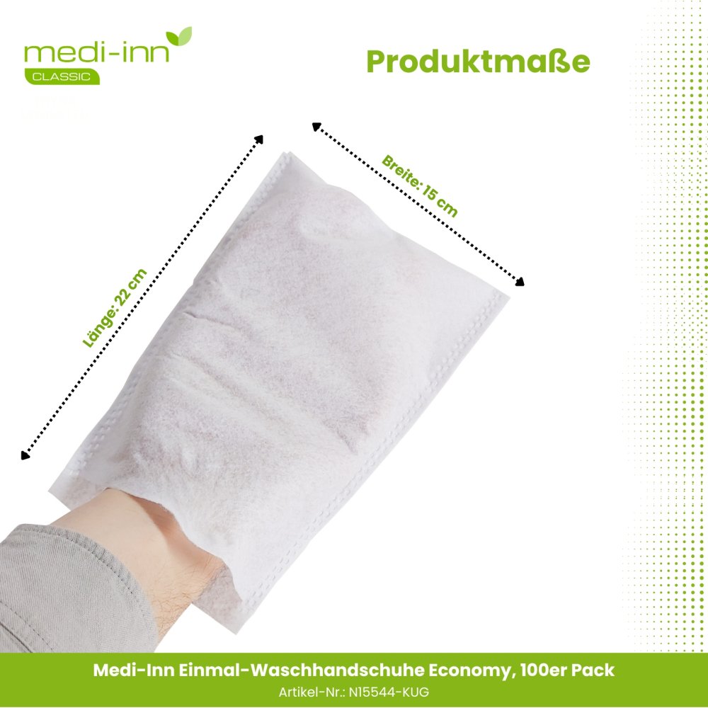 wasch handschuhe Medi-Inn Waschhandschuhe Economy, 15 x 22 cm, 100er Pack