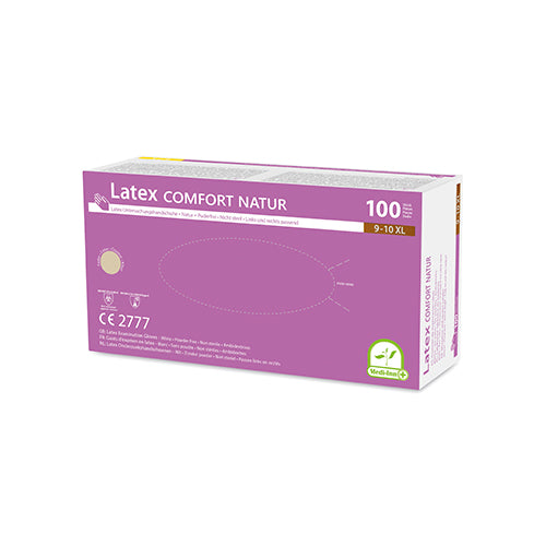 Medi-Inn Latex Comfort Natur Einmalhandschuhe puderfrei