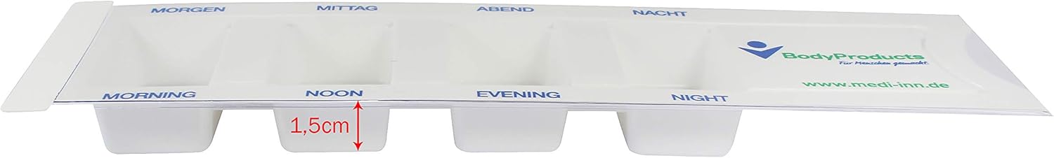Medi-Inn Medikamentendispenser Tablettenboxen Pillenboxen Tages-Dispenser mit 4 Fächern