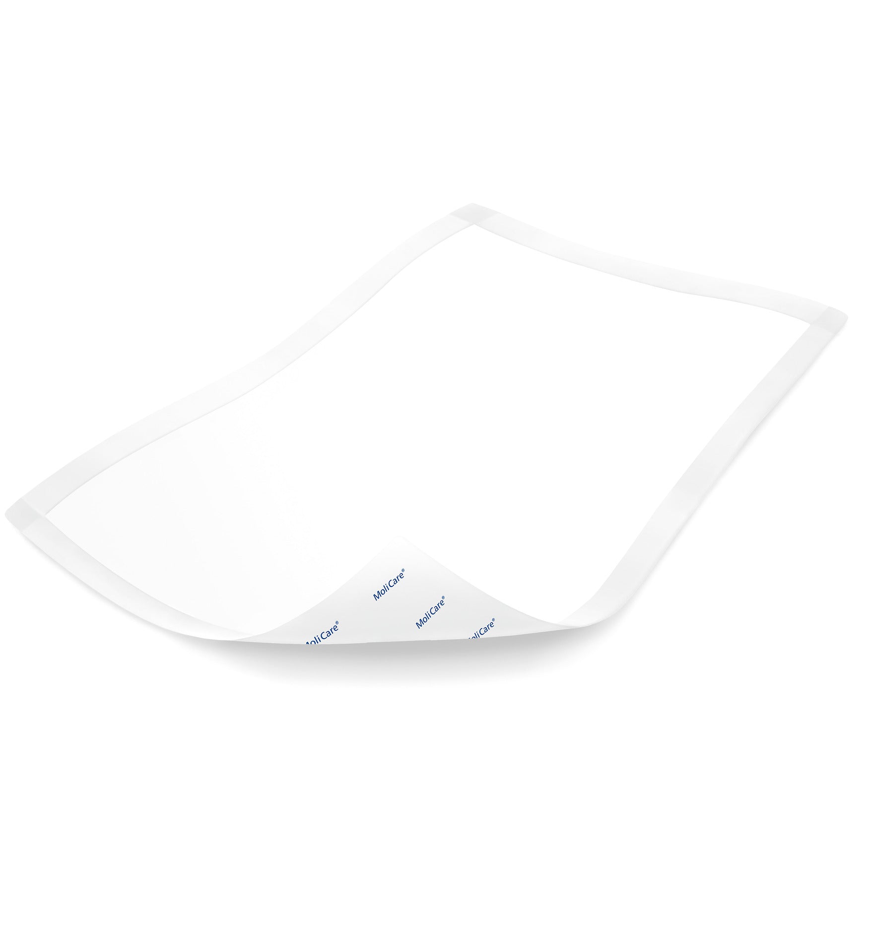 Produktbild eines MoliCare Bettschoners, Premium-Qualität, mit 7 Tropfen Saugfähigkeit. Der Bettschutzmatte hat die Maße 60 x 90 cm und ist in einem praktischen 25er-Pack erhältlich. Die Matte ist hellblau und leicht texturiert, was eine einfache Handhabung ermöglicht. Im Hintergrund ist ein minimalistisch gestalteter Bereich zu sehen, der den Fokus auf die Matte lenkt. Der Bettschutz ist ideal für Personen, die zusätzliche Sicherheit und Hygiene im Bett benötigen, insbesondere bei Inkontinenz.
