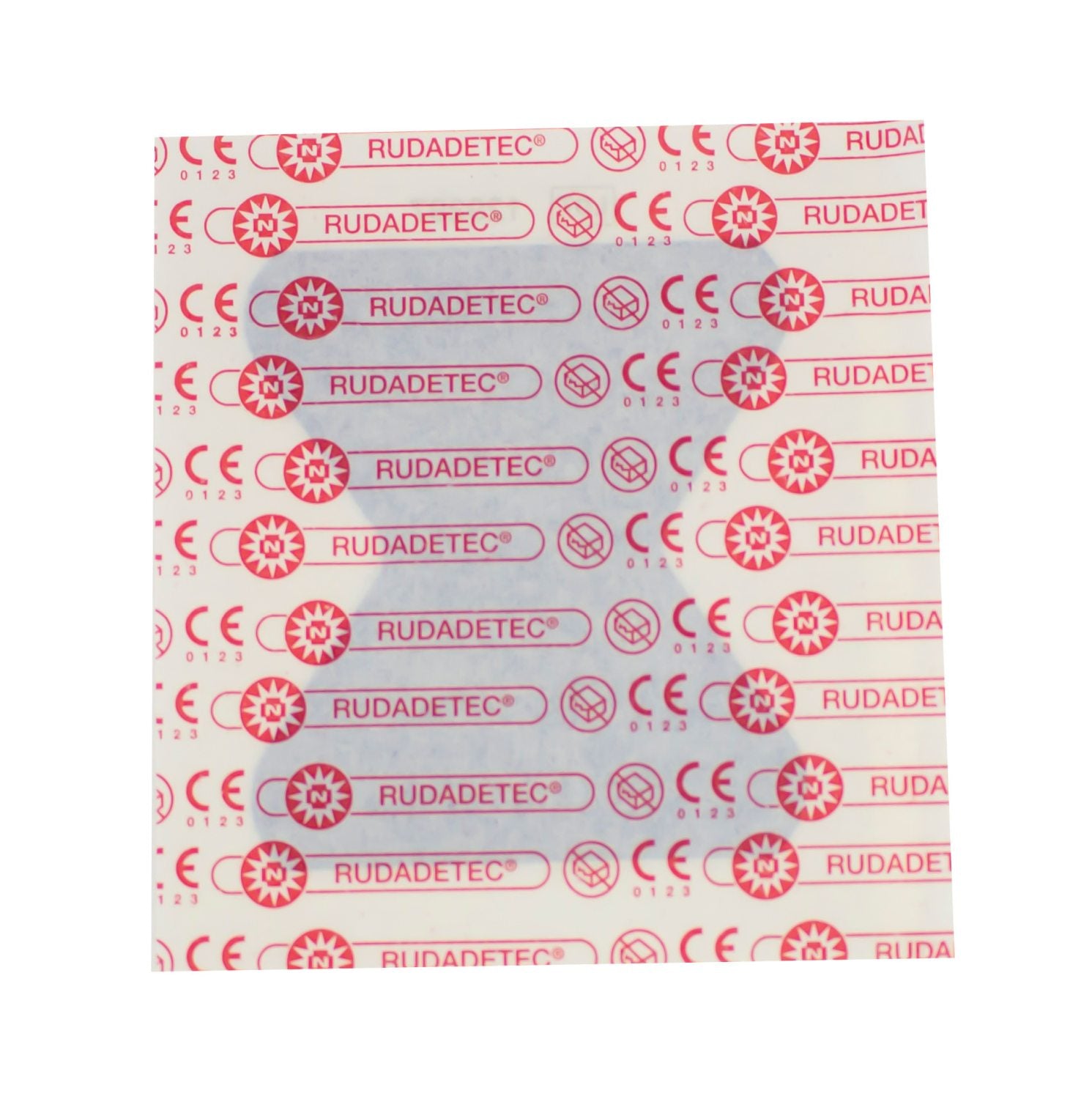 Frontalansicht eines Noba Rudatec Pflasters in steriler Verpackung.
