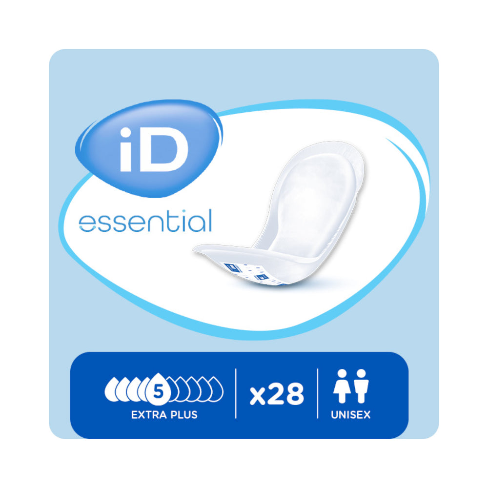 iD Essential Light Pads Extra Plus Inkontinenzeinlagen Verpackung Detail 28 Stück Unisex Saugstärke 5