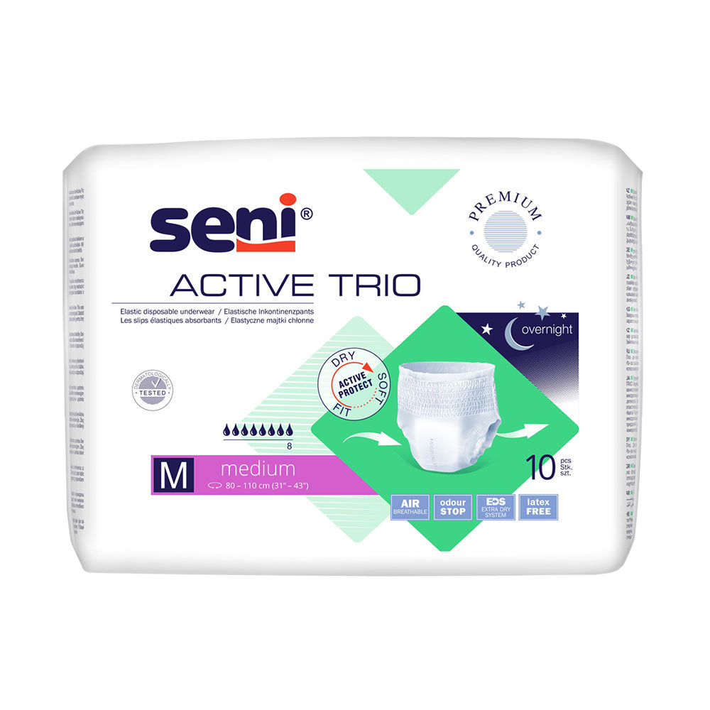 Frontalansicht einer Packung Seni Active Trio Medium.