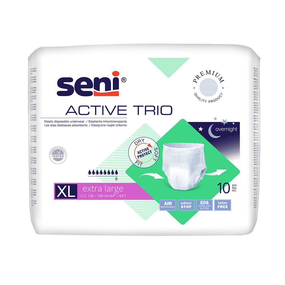 Frontalansicht einer Packung Seni Active Trio XL.