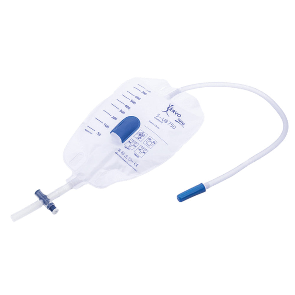Servocura Urin-Beinbeutel 25107, S-UB 750, unsteril, 750 ml, 50 cm Schlauch (5 Stück)