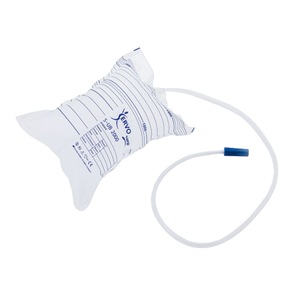 Servocura Urin-Bettbeutel 41146, S-UB 2000, unsteril, 2 L, 90 cm Schlauch (5 Stück)