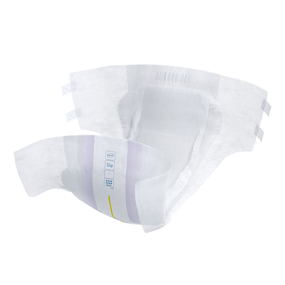 Frontalansicht eines einzeln entnommenen Tena Slip Maxi Inkontinenzslips.