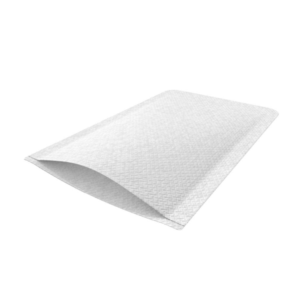 Frontalansicht eines einzeln entnommenen Tena Wash Glove Waschhandschuhs.